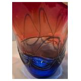Brilliant Murano Barbini Art Glass Vase