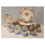 Rare Coxon Belleek China Dinnerware Grouping