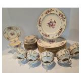 Rare Coxon Belleek China Dinnerware Grouping