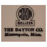 Rare Coxon Belleek China Dinnerware Grouping