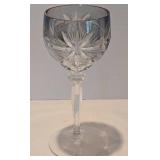 Remarkable Crystal Stemware Grouping including Pair of Anne Hutte Cranberry Wine Glasses