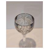 Remarkable Crystal Stemware Grouping including Pair of Anne Hutte Cranberry Wine Glasses