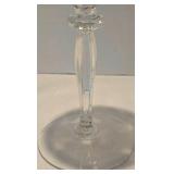 Remarkable Crystal Stemware Grouping including Pair of Anne Hutte Cranberry Wine Glasses