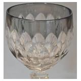 Remarkable Crystal Stemware Grouping including Pair of Anne Hutte Cranberry Wine Glasses