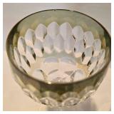 Remarkable Crystal Stemware Grouping including Pair of Anne Hutte Cranberry Wine Glasses