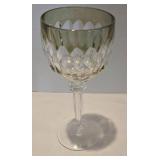 Remarkable Crystal Stemware Grouping including Pair of Anne Hutte Cranberry Wine Glasses