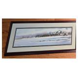 Signed Limited Edition M. Casper Lithograph, "Dashing Through the Snow"
