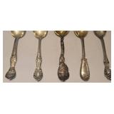Collection of Five Commemorative Sterling Silver Spoons