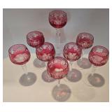 Vintage Cranberry Glass Stemware Options