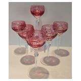 Vintage Cranberry Glass Stemware Options