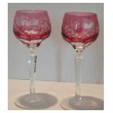 Vintage Cranberry Glass Stemware Options