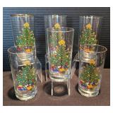 Spode Christmas Tree Tumblers / Drinking Glasses