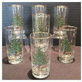 Spode Christmas Tree Tumblers / Drinking Glasses