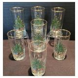 Spode Christmas Tree Tumblers / Drinking Glasses