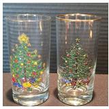Spode Christmas Tree Tumblers / Drinking Glasses