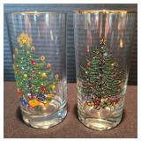Spode Christmas Tree Tumblers / Drinking Glasses