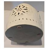 Large Earthy Planter + Pottery Jug with Floral Cutouts