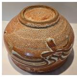 Large Earthy Planter + Pottery Jug with Floral Cutouts