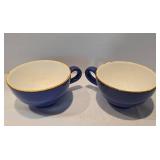 Pretty Handled Pottery Bowl Plus Sur la Table Soup Mugs
