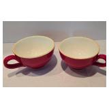 Pretty Handled Pottery Bowl Plus Sur la Table Soup Mugs