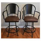 Fabulous Pair of Metal Kitchen Stools