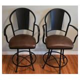 Fabulous Pair of Metal Kitchen Stools
