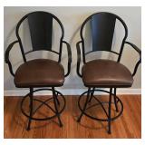 Fabulous Pair of Metal Kitchen Stools