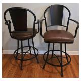 Fabulous Pair of Metal Kitchen Stools