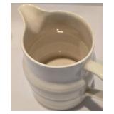 Cute Ivory Pitcher Plus Longaberger Bread Basket