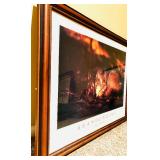 Serene Framed Print, Brandenburg, "Peace in the Forest" Beautiful Wolf