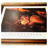 Serene Framed Print, Brandenburg, "Peace in the Forest" Beautiful Wolf