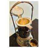 Antique Barbour Silverplate Tilting Pitcher with Stand and Cup