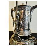 Antique Barbour Silverplate Tilting Pitcher with Stand and Cup