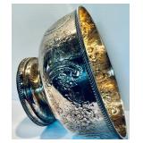 Dramatic Vintage Punch Bowl with 12 Lovely Cups