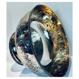 Dramatic Vintage Punch Bowl with 12 Lovely Cups