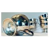 Dramatic Vintage Punch Bowl with 12 Lovely Cups