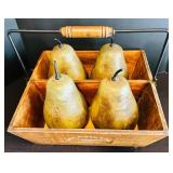 Fun Home Decor / Robert Partridge & Son Fruit and Vegetable Supplier / Basket and Large Pears