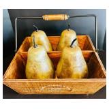 Fun Home Decor / Robert Partridge & Son Fruit and Vegetable Supplier / Basket and Large Pears