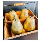 Fun Home Decor / Robert Partridge & Son Fruit and Vegetable Supplier / Basket and Large Pears