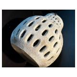 Cozy Decor Including White Ceramic Potter Barn Lantern and Whitewashed Bird Houses