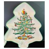 Christmas Party! Spode English Christmas Tree Dishes Including Platters, Placemat, Coasters and More