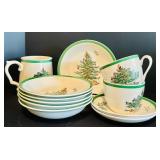 Spode Christmas Tree Plates, Bowls, Appetizer Plate, Tom & Jerry Mugs and More