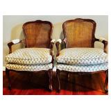 Vintage Pair of Beautiful Wood and Upholstered Chairs by MGM / Meyer Gunther Martini, New York