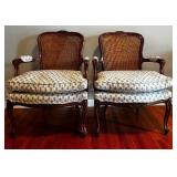Vintage Pair of Beautiful Wood and Upholstered Chairs by MGM / Meyer Gunther Martini, New York