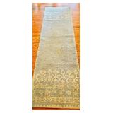 Gorgeous Pottery Barn Desa Rug (Runner) in Light Blue with White Details