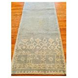 Gorgeous Pottery Barn Desa Rug (Runner) in Light Blue with White Details
