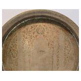 Stunning 29th Century Hand Painted Copper Tray