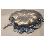 Pretty Pewter Fruit Platter