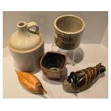 Eclectic Vintage Crockery & Duck/Goose Decor