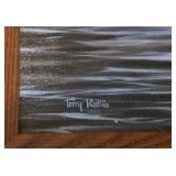 Pair of Beautiful Terry Redlin Prints, Including "Winter Haven" & "Backwoods Cabin"